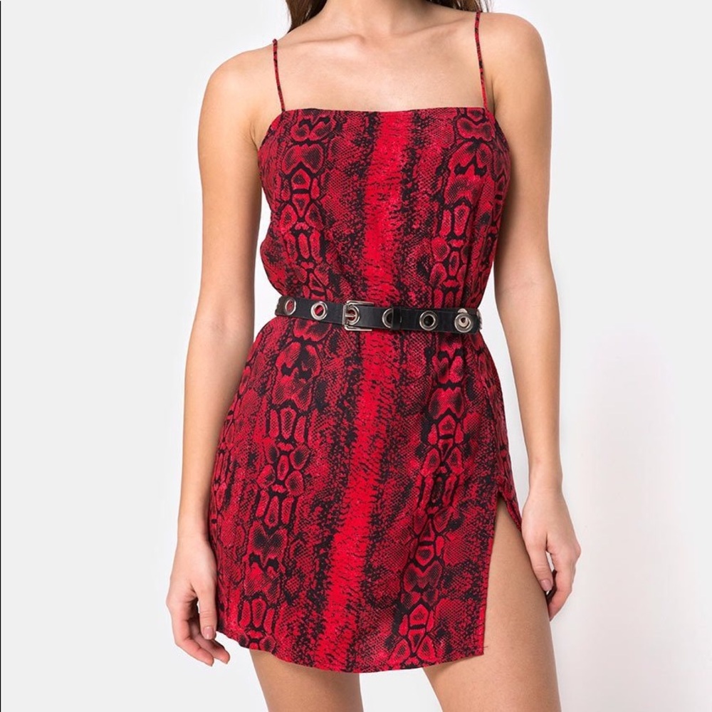 Snakeskin Slip Dress